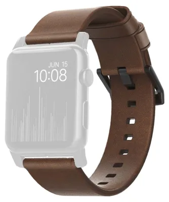 Productafbeelding van Nomad Modern Band van leder voor de Apple Watch | 44/45/46/49 mm - Brown / Black