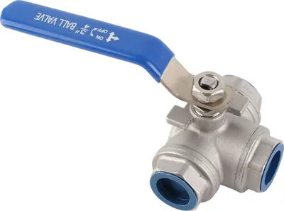 Produktbild von 1Stück Edelstahl SUS304 Rohr-Kugelhahn Dreiweg T Typ Innengewinde 3/4" DN20