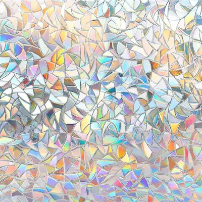 Produktbild von Fensterfolie Sichtschutzfolie Regenbogen 3D - 30 x 200 cm - Bunt - Selbstklebend
