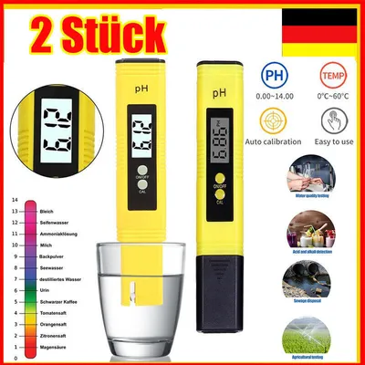 Produktbild von 2STK Digital PH Wert Wasser Messgerät pH Tester für Aquarium Pool Prüfer