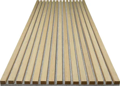 Image de acous Panneaux muraux professionnels, panneaux acoustiques 2500x600x21mm, 1,5m², chêne clair brun