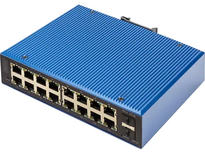 Image de DIGITUS DN-651159 DIGITUS Commutateur industriel Gigabit Ethernet PoE, administrable,16+2