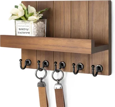 Produktbild von Wandschlüsselhalter rustikal mit Ablage und Postorganizer, 3,5 x 2,8 m, für die Küche