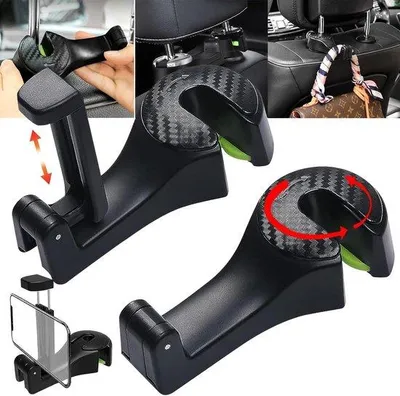 Obrázek produktu pro Držák do auta s držákem na telefon – univerzální držák do auta pro závěsné doplňky z plastu.