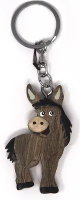 Produktbild von Schlüsselanhänger aus Holz - Esel niedlich