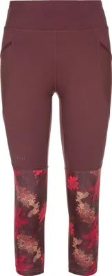 Imagen del producto de Pantalones de entrenamiento Kilpi SOLAS-W, corte de 3/4, para mujer, color burdeos, talla 42