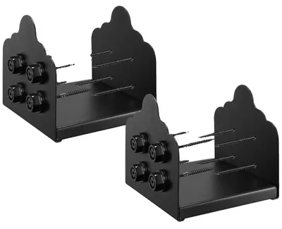 Imagen del producto de Soportes para postes VEVOR, juego de 2 unidades, con dimensiones internas de 200x190 mm, para postes de 203,2x190/190x190 mm. Funda de fijación con tornillos, fabricada en acero al carbono. Ideal para barandillas de terrazas, soportes de pérgolas, placas de base. Color