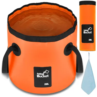 Image de Seau de camping pliable de 20 litres, idéal pour diverses utilisations
