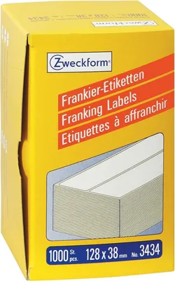 Produktbild von Frankieretiketten 128x38mm doppelt VE=10x1000 Stück