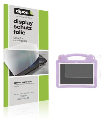 Produktbild von 2x Schutzfolie für Wilgoon Kids Tablet 10.1 matt Displayschutzfolie Folie Display Schutz dipos