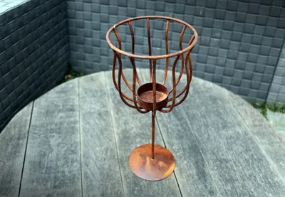 Immagine prodotto di Porta tealight in acciaio inox a forma di bicchiere da vino