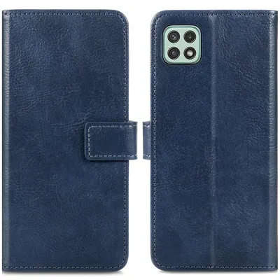 Imagen del producto de Funda Tipo Libro de Lujo para Samsung Galaxy A22 (5G) - Azul oscuro