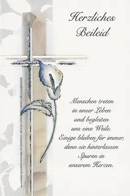 Produktbild von Trauer – Beileid - Kondolenzkarte im Format 11,5 x 17 cm mit