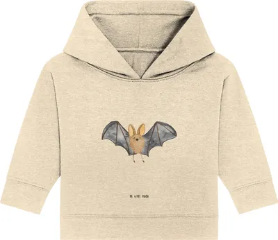 Produktbild von Mr. & Mrs. Panda Organic Baby Hoodie Fledermaus Flügel 24. - 36. Monat - Natural Raw - Geschenk, Kapuzenshirt, Kapuzensweatshirt, Lustige Sprüche