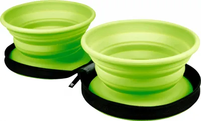 Zdjęcie produktu dla Podwójna miska podróżna zielona 700 ml Kiwi