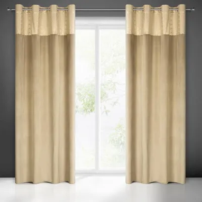 Produktbild von Vorhang ELEN beige champagner 140x250 cm  Ösen Ösenvorhang