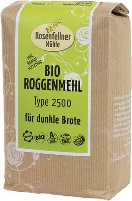 Produktbild von Roggenmehl T2500 750g - 6er Vorteilspack von Rosenfellner Mühle