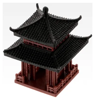 Produktbild von Miniatur Pagodenstatue aus Harz für Bonsai und Aquarien
