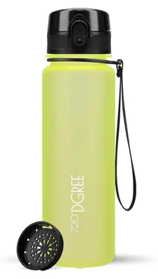 Produktbild von 720°DGREE Trinkflasche uberBottle softTouch mit Sieb lemon yellow 0,5l