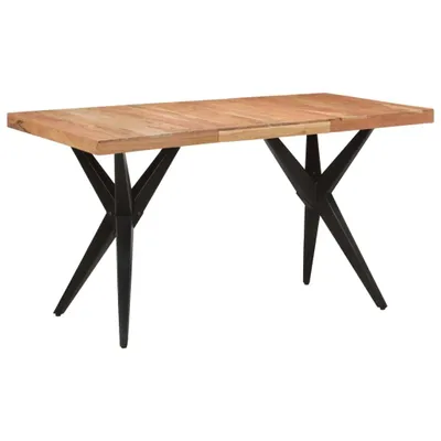 Produktbild von Esstisch Schwarz 140x70x76 cm Massivholz Akazie