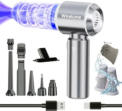 Produktbild von Wirelume Handstaubsauger Auto kabellos 25000Pa,leistungsstarker Mini Autostaubsauger mit bürstenlosem Motor,Zyklon-Saugkraft, leicht & wiederaufladbar