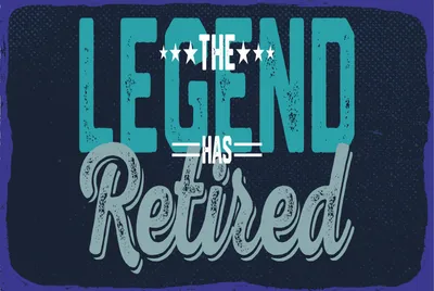 Produktbild von vianmo Blechschild 30x40 cm The legend has retired