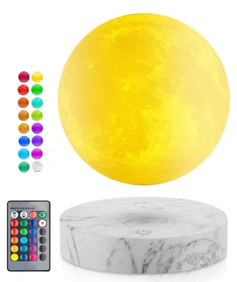 Image de Lampe lunaire flottante avec éclairage 16 couleurs et impression 3D