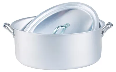 Imagen del producto de Ollas y cacerolas Agnelli, modelo cacerola ovalada, con 2 asas y tapa, de aluminio, acabado satinado