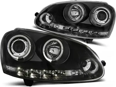 Obrázok produktu pre LED Angel Eyes svetlomety pre VW Golf 5 03-09 čierne