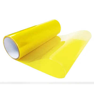 Produktbild von Scheinwerferfolie 30x50 cm - Gelb - Rückleuchtenfolie aus robuster Polymerfolie - Blinkerfolie selbstklebende zum Schutz vor Kratzern und Witterung - Lampenfolie für Auto und Motorrad
