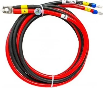 Immagine prodotto di 2 cavi per inverter a batteria da 100 cm, 16 mm², rossi