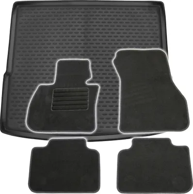 Produktbild von Gummi-Kofferraumwanne + Fußmatten Set für BMW X1 F48, Bj. 6/2015-