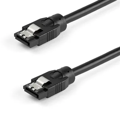 Produktbild von StarTech.com 0,3 m rundes SATA-Kabel, 0,3 m, SATA III, SATA 7-pin, SATA 7-pin, Stecker/Stecker, Schwarz