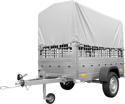 Obrázek produktu pro Přívěs Garden Trailer 200 KIPP s síťovanými bočnicemi, rámem H-800 a šedou plachtou