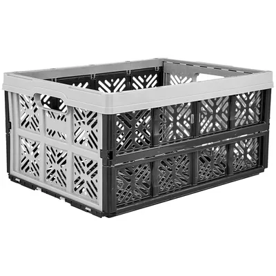 Produktbild von Keeeper Kunststoff-Klappkorb 32L grau-schwarz Tragfähigkeit: 16 kg