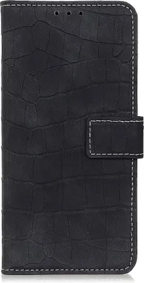 Produktbild von Mobigear Croco Schutzhülle für Samsung Galaxy S20 FE – Klapphülle/Etui mit Geldbörsenfunktion – Schwarz