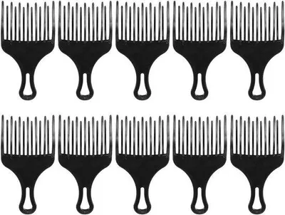 Imagen del producto de Peine Afro-Kamset para cabello rizado: estilizado y cuidado. Peine ancho para cabello afro, rizado y ondulado