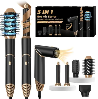 Produktbild von Airstyler 5-in-1 Haartrockner & Styling Set – Warmluftbürste, Lockenstab, Rundbürste, Ionentechnologie, Schnelltrockner für glattes & voluminöses Haar
