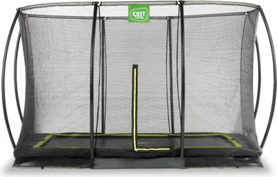 Produktbild von EXIT Silhouette Trampolin 244x366cm, mit Sicherheitsnetz, Bodentrampolin, Rechteckig, für Kinder, Schwarz
