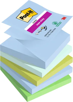 Immagine prodotto di Post-it® Super Sticky Z-Notes Oasis note adesive 76x76mm 5 pad 90 fogli
