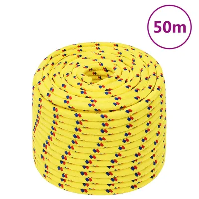 Image de Corde de bateau Jaune 12 mm 50 m Polypropylène