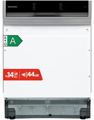 Produktbild von Telefunken Geschirrspüler 60 cm teilintegrierbar | Einbau Spülmaschine | 14 Gedecke | 9 Programme | AquaStop | GET6014AI
