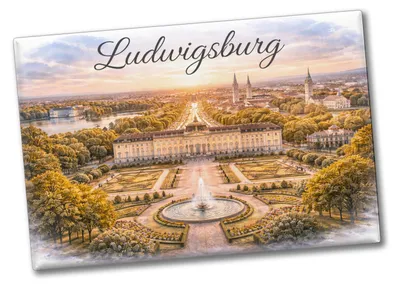 Produktbild von Ludwigsburg Skyline Schloss Ludwigsburg Souvenir Souvenir Magnet