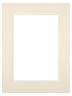 Image de Passe-partout double blanc cassé 24x30 cm ouverture 15x20 cm