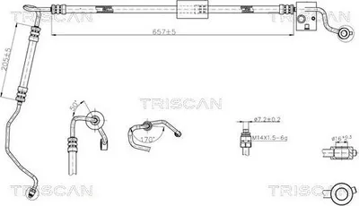 Produktbild von TRISCAN 8516 43008 Servoleitung für HYUNDAI GETZ (TB) von Hydraulikpumpe nach Lenkgetriebe