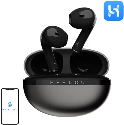 Produktbild von Xiaomi Haylou X1 2023 Kabellose Kopfhörer, TWS, ENC, Bluetooth 5.3, 35 mAh (Kopfhörer), 300 mAh (Ladeetui), Schwarz