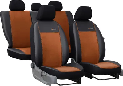 Produktbild von Autositzbezüge Universal Schonbezüge für Auto Exclusive Alkantara, braun