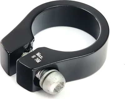 Produktbild von Alu Sattelklemme 31,8mm Klemmring Klemme Schelle mit Innensechskant schwarz glanz
