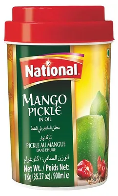 Zdjęcie produktu dla Pikle (achar) National Mango Pickle 1kg - owocowo-pikantne w oleju
