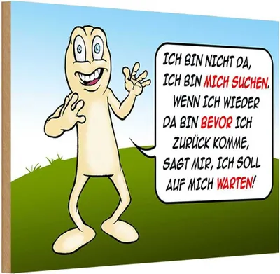 Produktbild von vianmo Holzschild 12x18 cm Bin nicht da mich suchen Dekoration